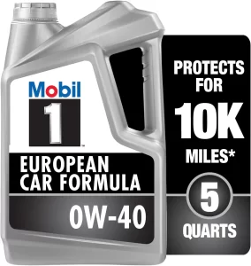 Mobil 1 FS European Car Formula Full Synthetic Motor Oil 0W-40, 5 Quart