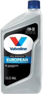 Valvoline European Vehicle Full Synthetic SAE 0W-30 Motor Oil 1 QT, Case of 6