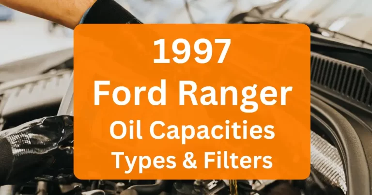 1997 Ford Ranger Oil Capacity Type Filters