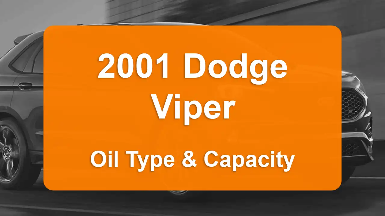 Oil Requirements and Guide - Oil Capacity: 10 quarts - Oil Type/Viscosity: SAE 10W-30 - Oil Filter: .