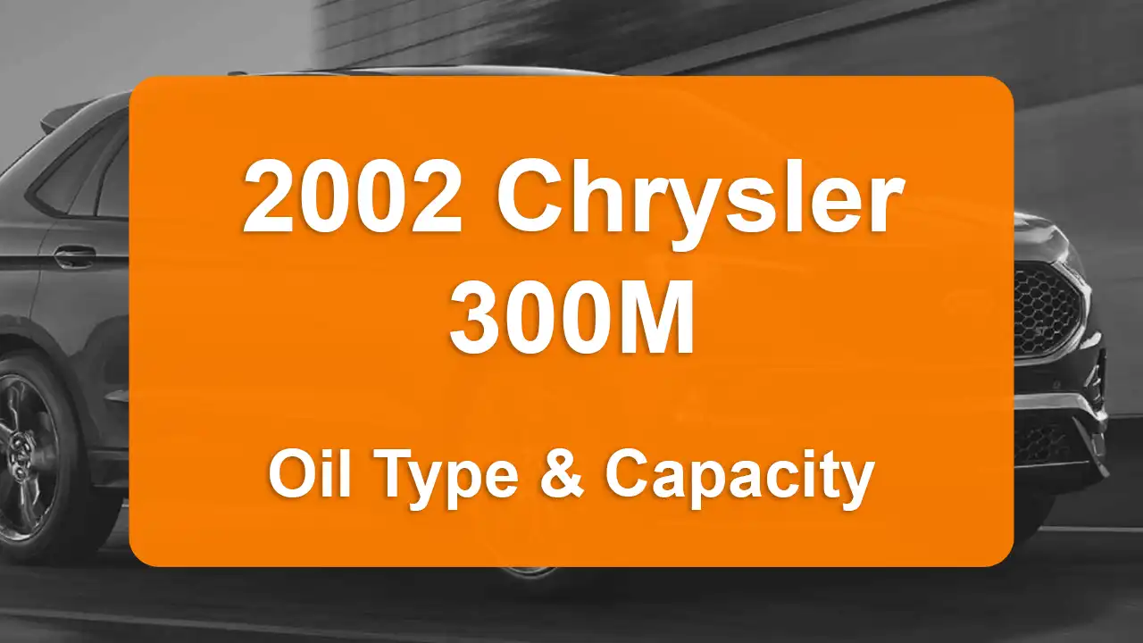 Oil Requirements and Guide - Oil Capacity: 5 quarts - Oil Type/Viscosity: SAE 5W-30 - Oil Filter: .