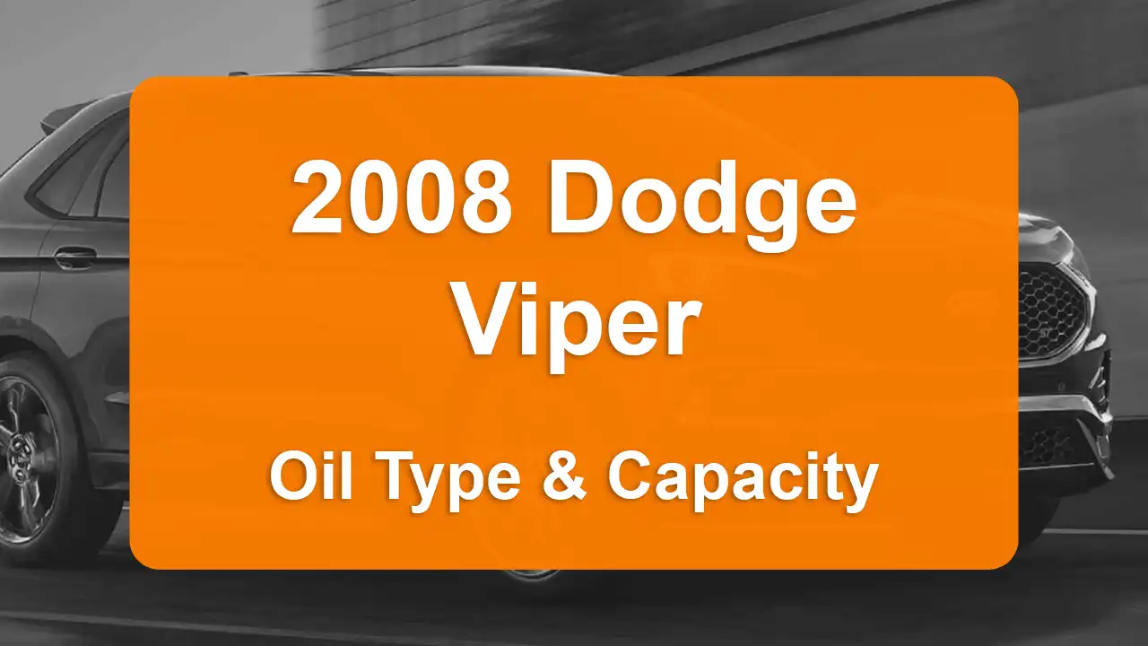 Oil Requirements and Guide - Oil Capacity: 10 quarts - Oil Type/Viscosity: SAE 0W-40 - Oil Filter: .