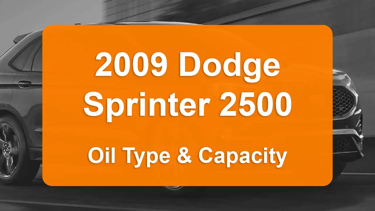 Oil Requirements and Guide - Oil Capacity: 13.2 quarts - Oil Type/Viscosity: SAE 5W-30 - Oil Filter: .