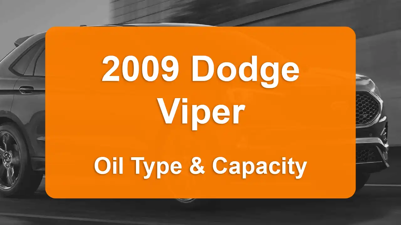 Oil Requirements and Guide - Oil Capacity: 11 quarts - Oil Type/Viscosity: SAE 0W-40 - Oil Filter: .