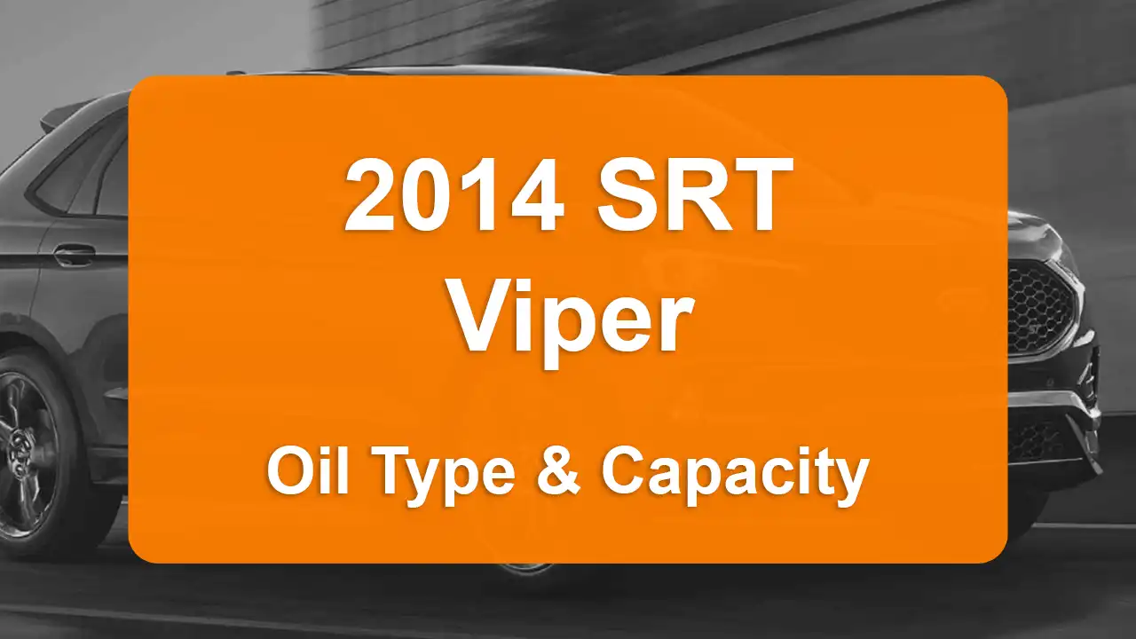 Oil Requirements and Guide - Oil Capacity: 11 quarts - Oil Type/Viscosity: SAE 0W-40 - Oil Filter: .